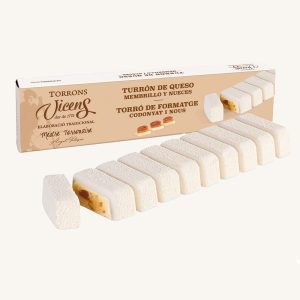 Torrons Vicens Cheese, Quince and Nuts Nougat (turrón : torró Turrón de queso, membrillo y nueces), case 300 g