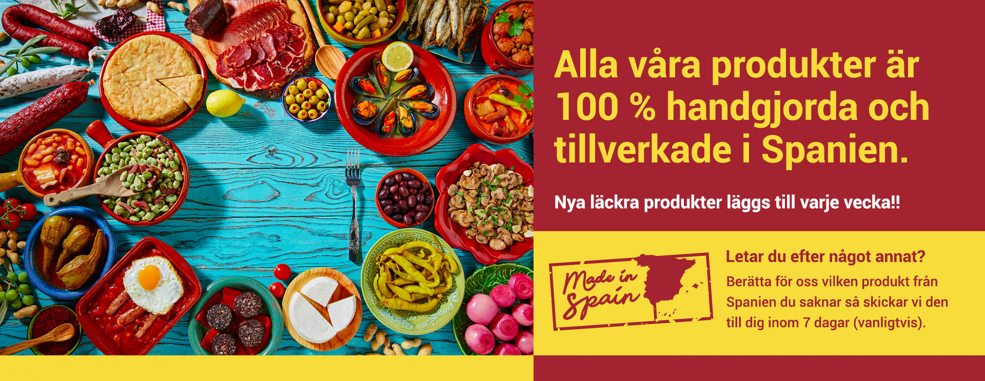 Spanish Club, köp online vin, skinka, drycker, oliver, charkuterier, tapas och skafferi Tapas från Spanien