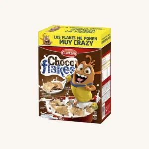 Cuetara Choco Flakes Original, crispy biscuits filled with cereal and chocolate chips, box 520g