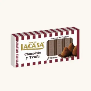LACASA-Chocolate-and-truffle-Praline-Nougat-Turron-de-Praline-Chocolate-y-trufa-box-225g