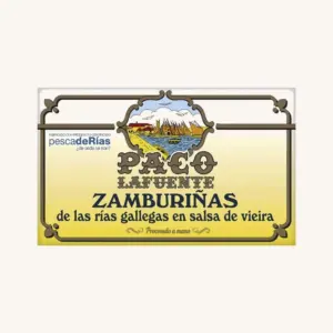 Paco Lafuente Smalls scallops in king scallop sauce from the galician estuaries (Zamburiñas de las Rías Gallegas), can 115g